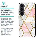 Geometrical Marble Glass Case for Samsung Galaxy S23 5G