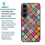 Multicolor Mandala Glass Case for Samsung Galaxy S23 5G