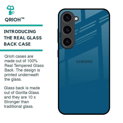 Cobalt Blue Glass Case for Samsung Galaxy S23 5G