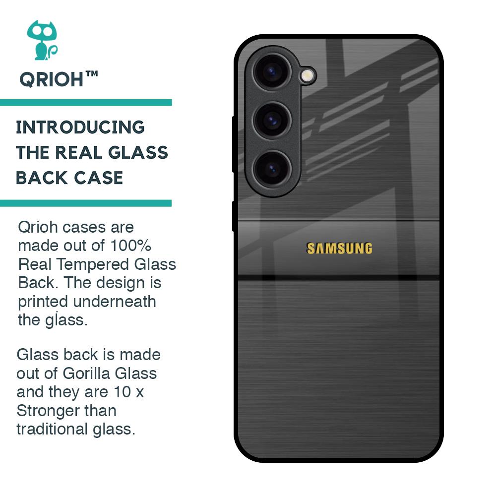 Grey Metallic Glass Case For Samsung Galaxy S23 5G