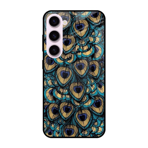 Peacock Feathers Samsung Galaxy S23 5G Glass Cases & Covers Online