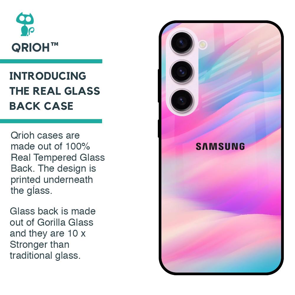 Colorful Waves Glass case for Samsung Galaxy S23 5G
