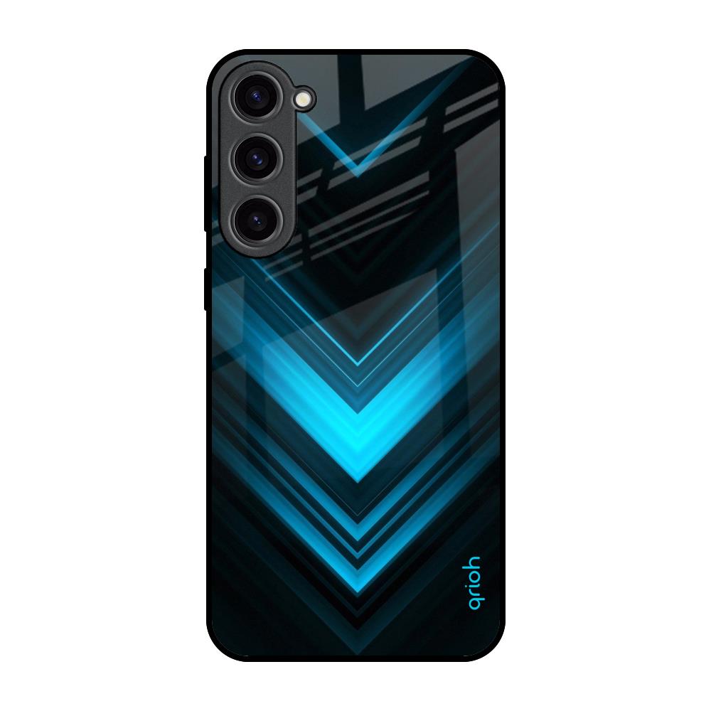 Vertical Blue Arrow Samsung Galaxy S23 Plus 5G Glass Back Cover Online