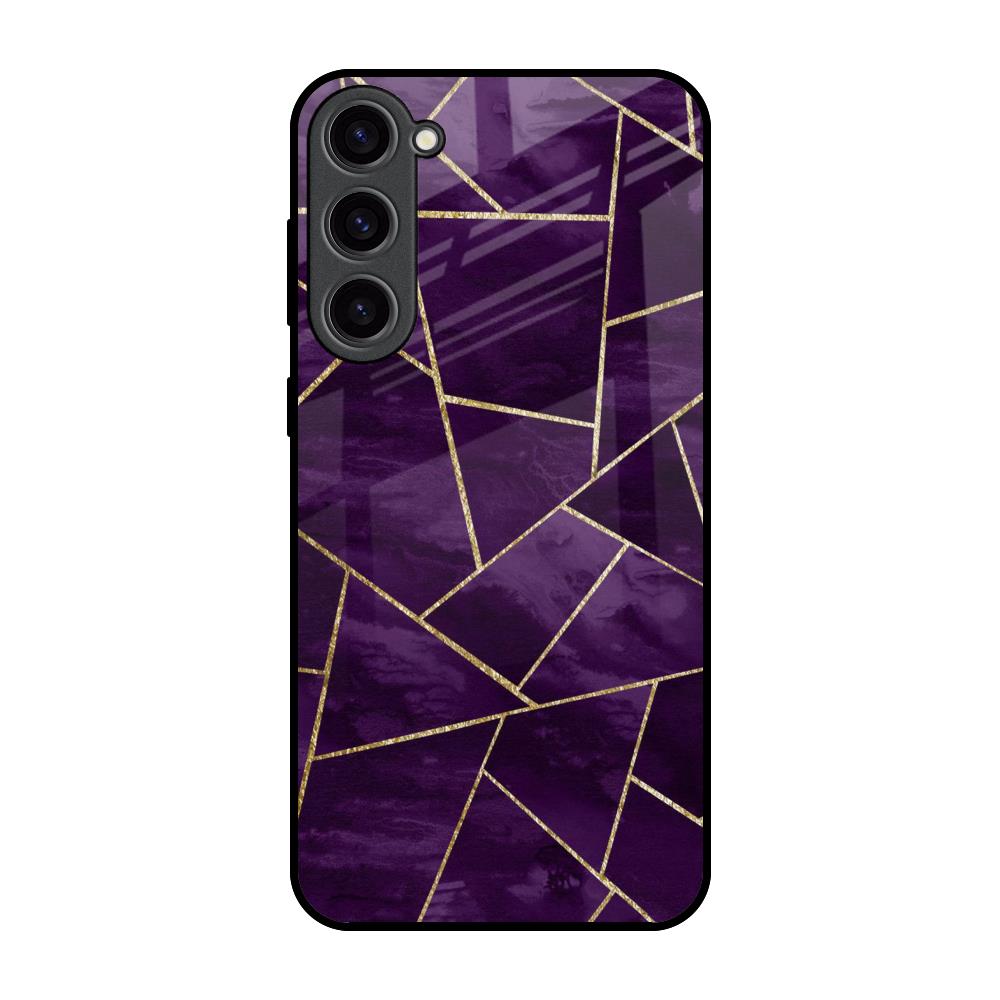 Geometric Purple Samsung Galaxy S23 Plus 5G Glass Back Cover Online