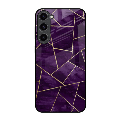 Geometric Purple Samsung Galaxy S23 Plus 5G Glass Back Cover Online