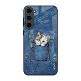 Kitty In Pocket Samsung Galaxy S23 Plus 5G Glass Back Cover Online