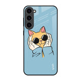 Adorable Cute Kitty Samsung Galaxy S23 Plus 5G Glass Back Cover Online