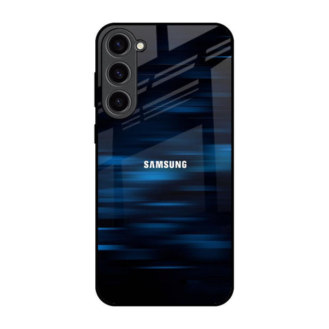 Blue Rough Abstract Samsung Galaxy S23 Plus 5G Glass Back Cover Online
