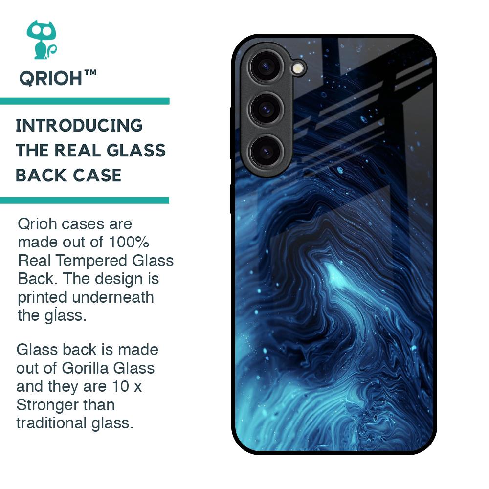 Dazzling Ocean Gradient Glass Case For Samsung Galaxy S23 Plus 5G
