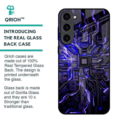Techno Color Pattern Glass Case For Samsung Galaxy S23 Plus 5G