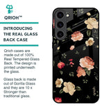 Black Spring Floral Glass Case for Samsung Galaxy S23 Plus 5G