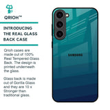 Green Triangle Pattern Glass Case for Samsung Galaxy S23 Plus 5G