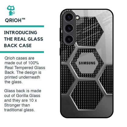 Hexagon Style Glass Case For Samsung Galaxy S23 Plus 5G