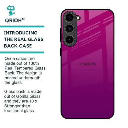 Magenta Gradient Glass Case For Samsung Galaxy S23 Plus 5G