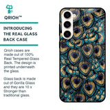Peacock Feathers Glass case for Samsung Galaxy S23 Plus 5G