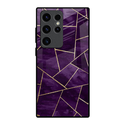Geometric Purple Samsung Galaxy S23 Ultra 5G Glass Back Cover Online