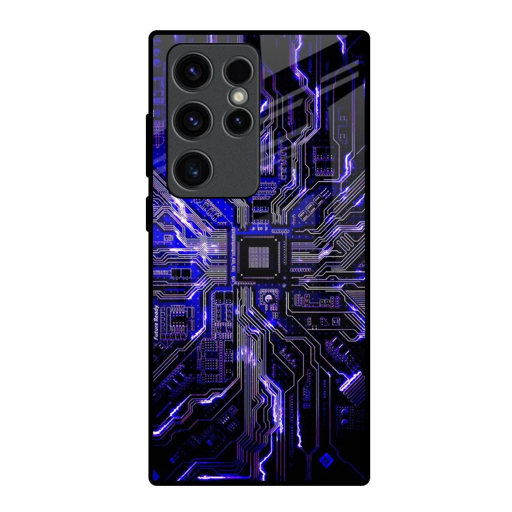 Techno Color Pattern Samsung Galaxy S23 Ultra 5G Glass Back Cover Online