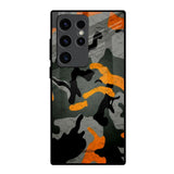 Camouflage Orange Samsung Galaxy S23 Ultra 5G Glass Back Cover Online