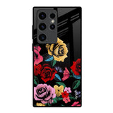 Floral Decorative Samsung Galaxy S23 Ultra 5G Glass Back Cover Online