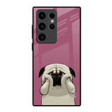Funny Pug Face Samsung Galaxy S23 Ultra 5G Glass Back Cover Online