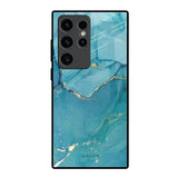 Blue Golden Glitter Samsung Galaxy S23 Ultra 5G Glass Back Cover Online