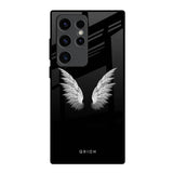 White Angel Wings Samsung Galaxy S23 Ultra 5G Glass Back Cover Online