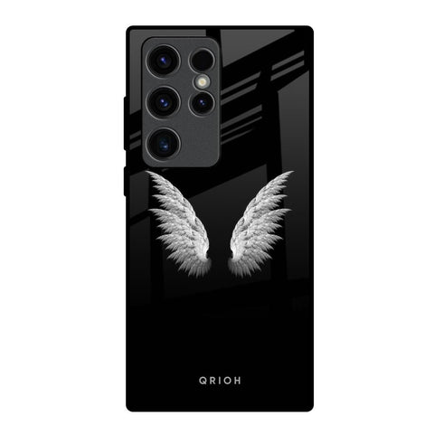 White Angel Wings Samsung Galaxy S23 Ultra 5G Glass Back Cover Online