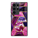 Electroplated Geometric Marble Samsung Galaxy S23 Ultra 5G Glass Back Cover Online