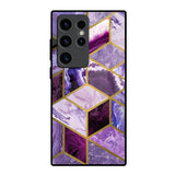 Purple Rhombus Marble Samsung Galaxy S23 Ultra 5G Glass Back Cover Online