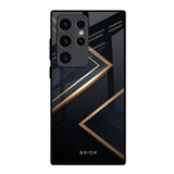 Sleek Golden & Navy Samsung Galaxy S23 Ultra 5G Glass Back Cover Online