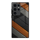 Tri Color Wood Samsung Galaxy S23 Ultra 5G Glass Back Cover Online
