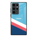 Pink & White Stripes Samsung Galaxy S23 Ultra 5G Glass Back Cover Online