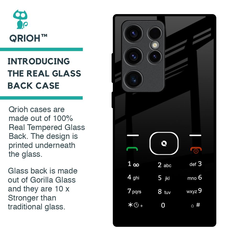 Classic Keypad Pattern Glass Case for Samsung Galaxy S23 Ultra 5G