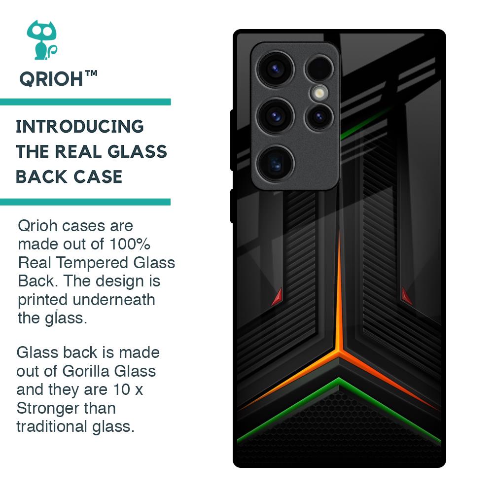 Modern Ultra Chevron Glass Case for Samsung Galaxy S23 Ultra 5G