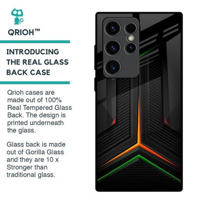 Modern Ultra Chevron Glass Case for Samsung Galaxy S23 Ultra 5G