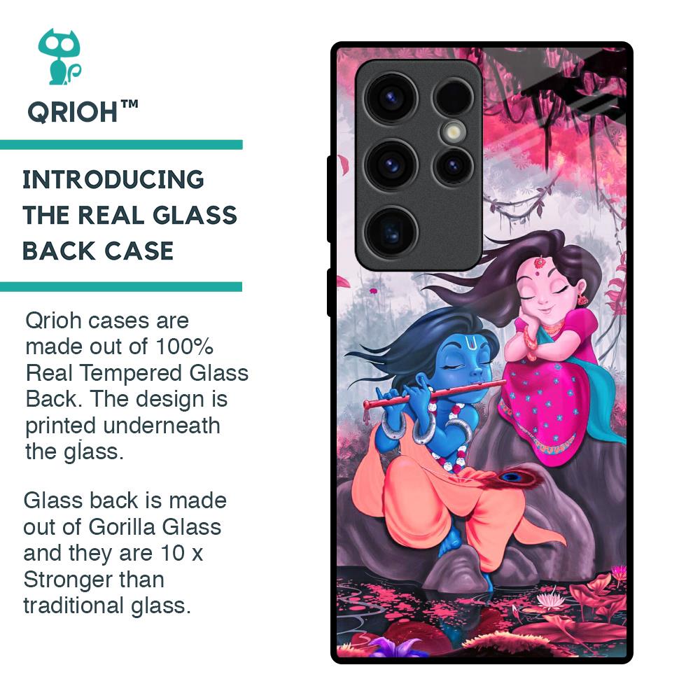 Radha Krishna Art Glass Case for Samsung Galaxy S23 Ultra 5G