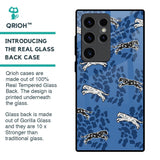 Blue Cheetah Glass Case for Samsung Galaxy S23 Ultra 5G
