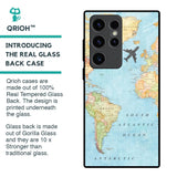 Travel Map Glass Case for Samsung Galaxy S23 Ultra 5G
