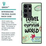 Travel Stamps Glass Case for Samsung Galaxy S23 Ultra 5G