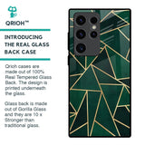 Abstract Green Glass Case For Samsung Galaxy S23 Ultra 5G