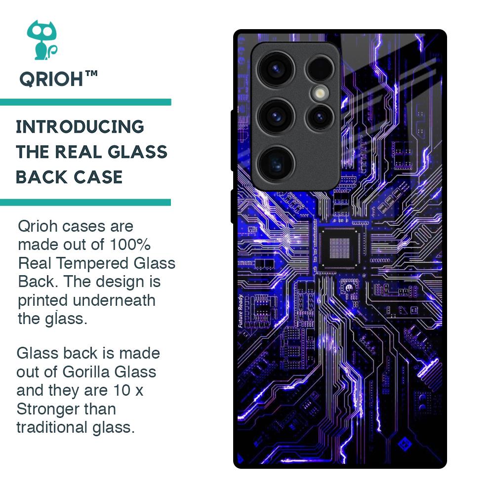 Techno Color Pattern Glass Case For Samsung Galaxy S23 Ultra 5G