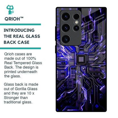 Techno Color Pattern Glass Case For Samsung Galaxy S23 Ultra 5G