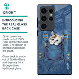 Kitty In Pocket Glass Case For Samsung Galaxy S23 Ultra 5G