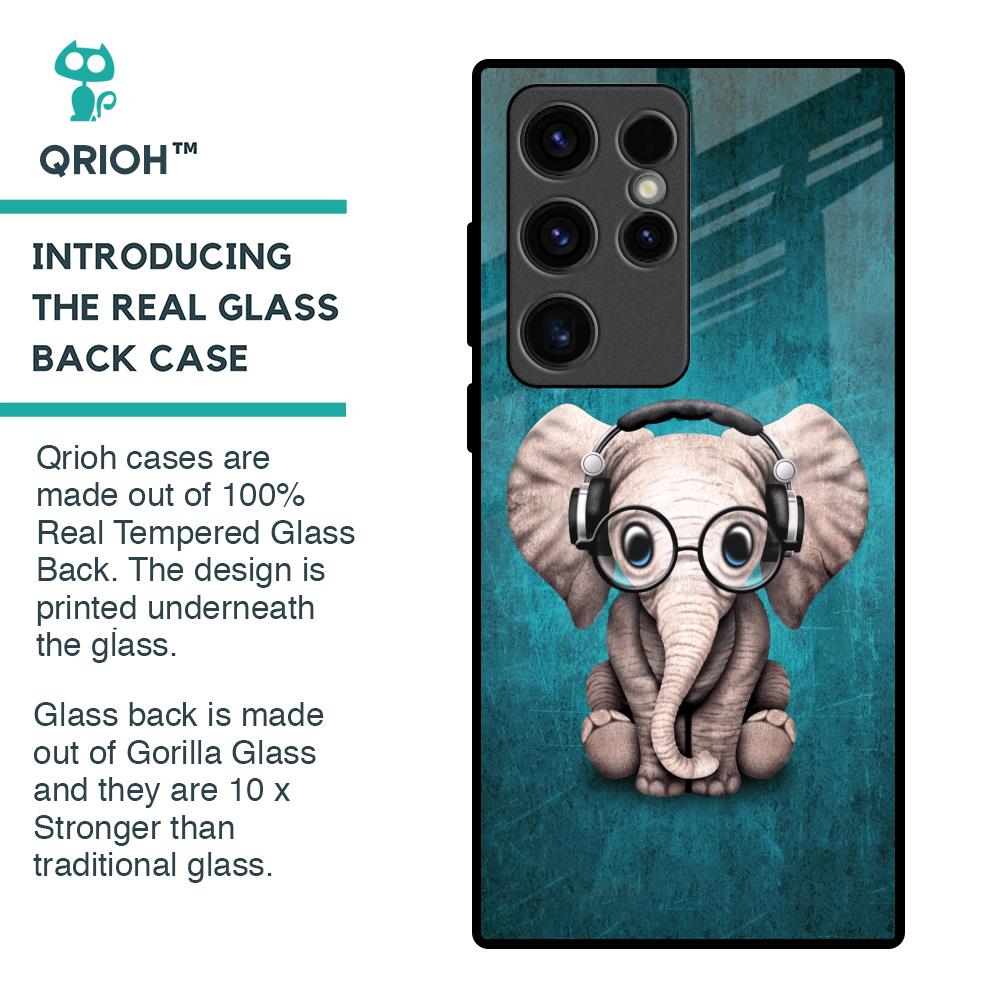 Adorable Baby Elephant Glass Case For Samsung Galaxy S23 Ultra 5G