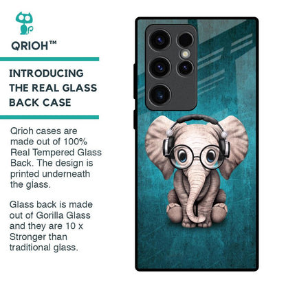 Adorable Baby Elephant Glass Case For Samsung Galaxy S23 Ultra 5G