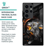 Aggressive Lion Glass Case for Samsung Galaxy S23 Ultra 5G