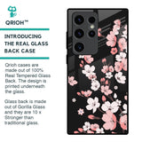 Black Cherry Blossom Glass Case for Samsung Galaxy S23 Ultra 5G