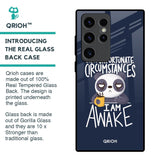 Struggling Panda Glass Case for Samsung Galaxy S23 Ultra 5G