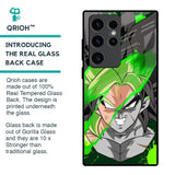 Anime Green Splash Glass Case for Samsung Galaxy S23 Ultra 5G