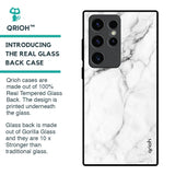 Modern White Marble Glass Case for Samsung Galaxy S23 Ultra 5G